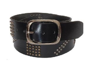 Mens Black Leather Belt
