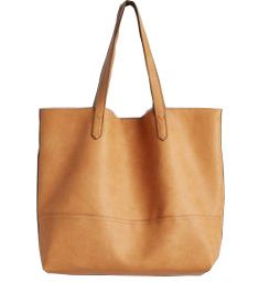 Tan Brown Leather Duffle Bag